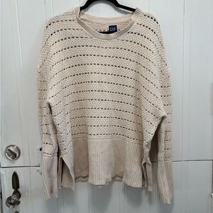 GAP Women's Cream Knit Sweater